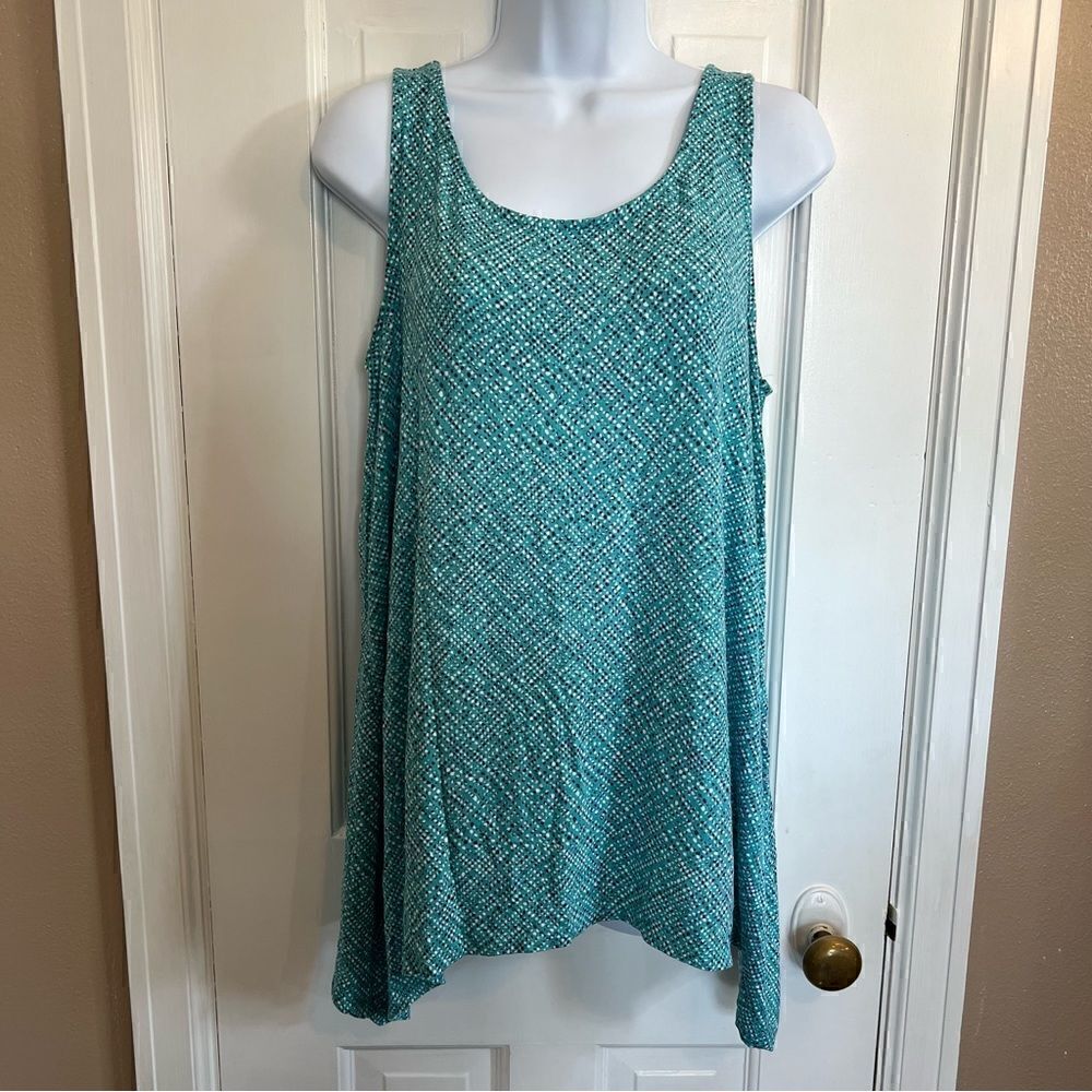 Apt.9 blue patterned tank top